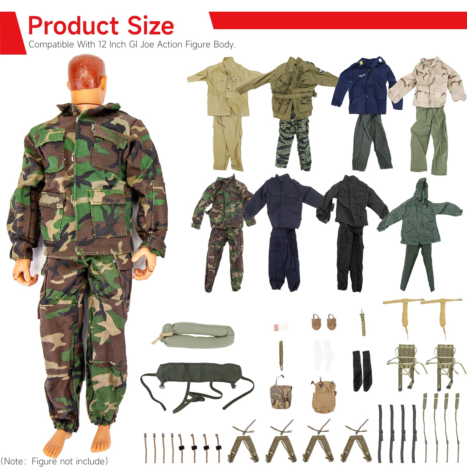 Amazon.com: SIXPOINTS 8 Set 1/6 Scale Camo Military Uniforms Suit